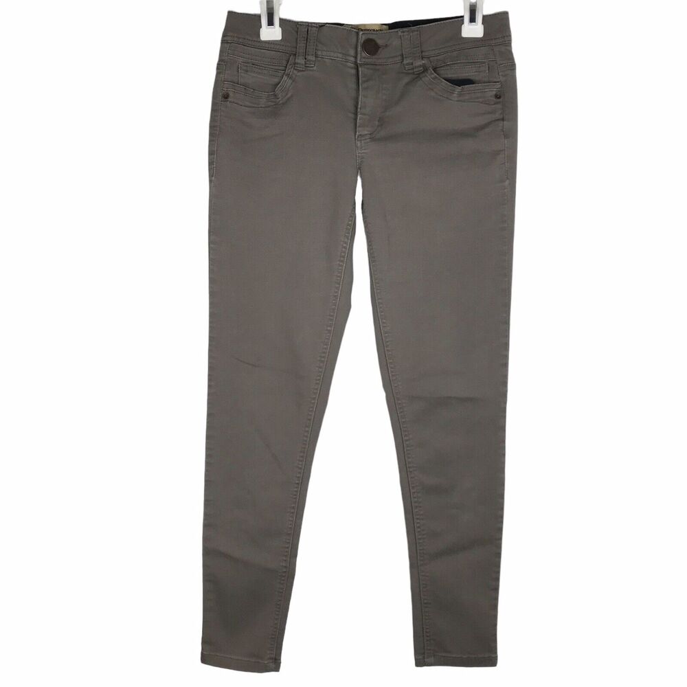 Democracy Ab Technology Skinny Jeans Low Rise Gray Pockets Stretch Size 2